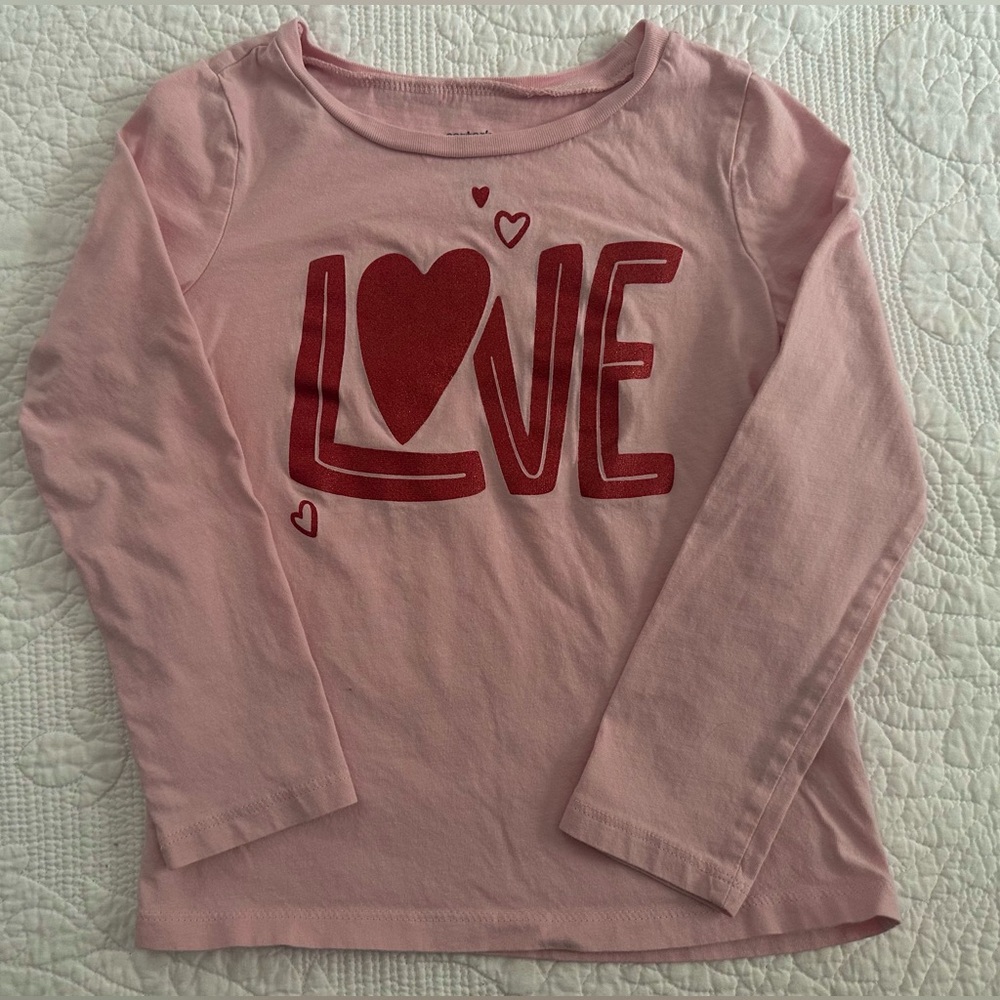 Carters Long Sleeved Top Love Hearts Valentine